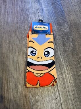 Nickelodeon Avatar Aang Orange Blue Character Casual Socks